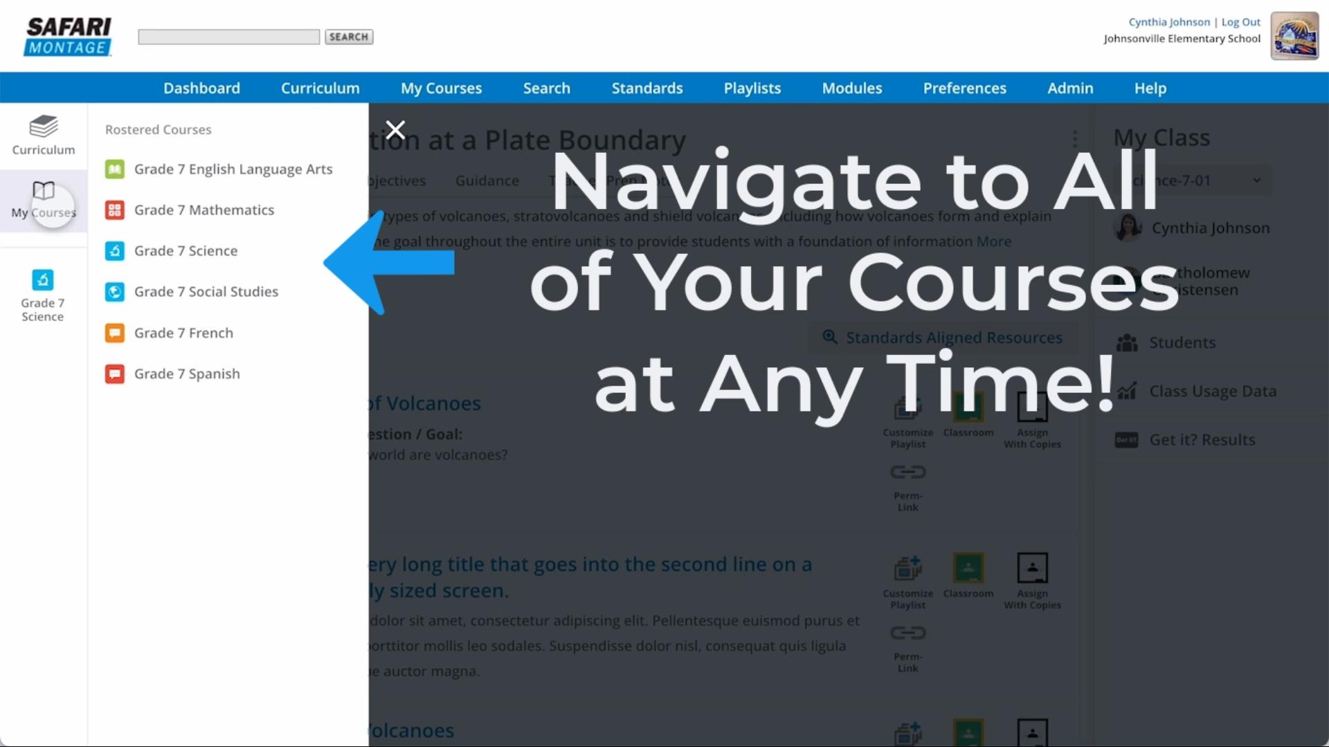 Navigate to All of Your Courses